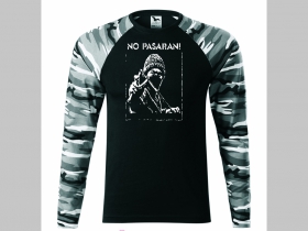 No Pasaran! pánske tričko (nie mikina!!) s dlhými rukávmi vo farbe " metro " čiernobiely maskáč gramáž 160 g/m2 materiál 100%bavlna